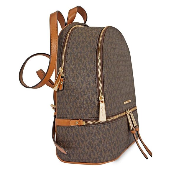 Michael Kors Rhea Medium Logo Backpack - Brown - Picture 4 of 8